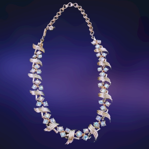 🎉2XH.P. CORO Aurora Borealis Necklace/Earrings Vintage - Picture 4 of 9